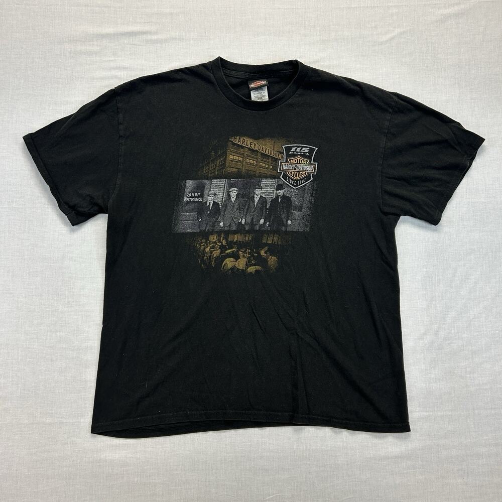 Harley Davidson Wisconsin Oconomowoc Graphic T-Shirt Mens XL Black HDMC Riding